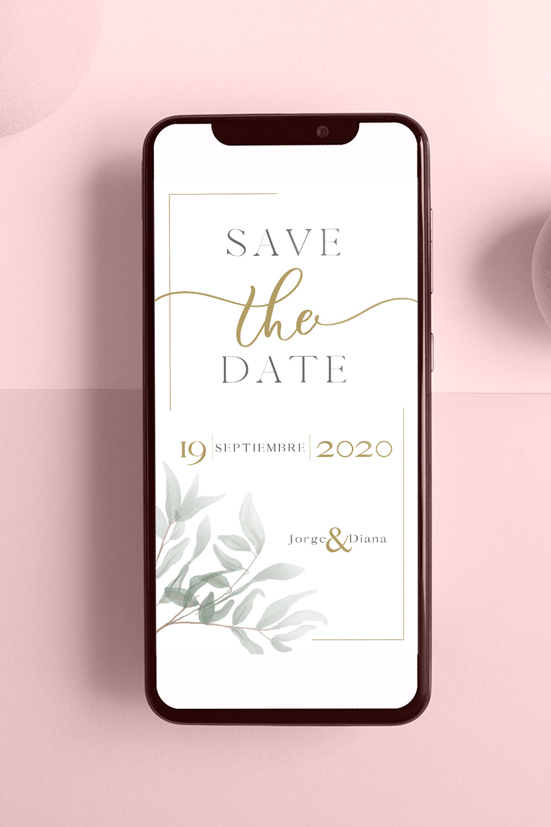 SAVE THE DATE  DIGITAL PERSONALIZADO